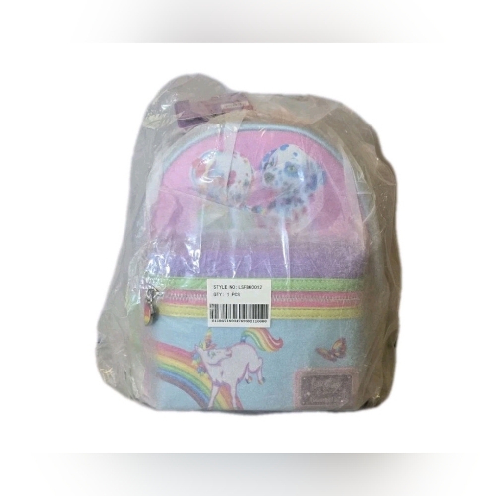 Loungefly Lisa Frank Color Block Mini Backpack Double Strap Shoulder Bag Purse - Picture 6 of 9